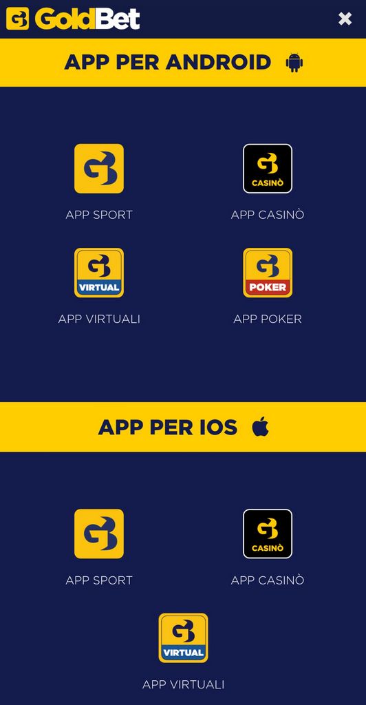 Goldbet: Accesso alla piattaforma di scommesse e gioco d'azzardo online